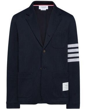 Thom Browne Notched Lapel Blazer - Blue
