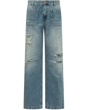 The Seafarer Straight High Rise Jeans - Blue