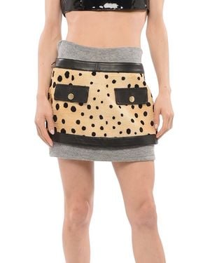 DSquared² Animal Print Mini Skirt - Black