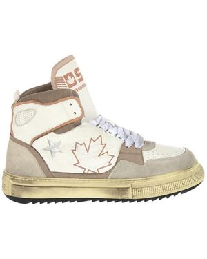 DSquared² Logo Boogie Vintage Sneakers - Natural