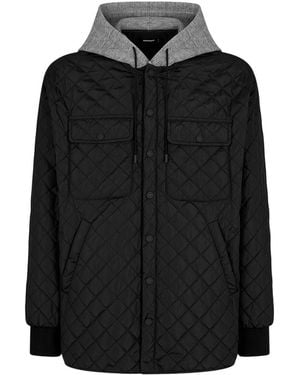 DSquared² Quilted Hood Jacket - Black