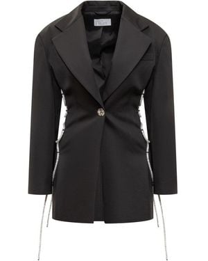 GIUSEPPE DI MORABITO Embellished Notched Lapel Blazer - Black