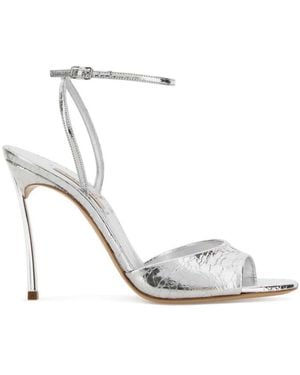 Casadei Golden Solid Julia Heels - White