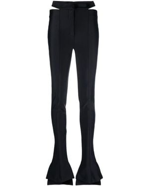 Mugler Flared Stretch Pants - Blue