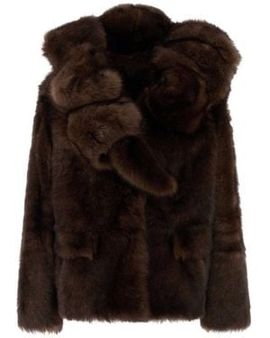Prada Solid Furr Jacket - Black