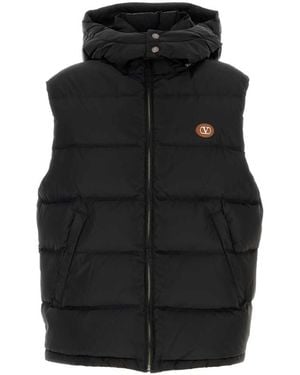 Valentino Logo Hood Jacket - Black