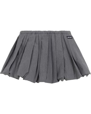 Miu Miu Checks Mini Skirt - Gray