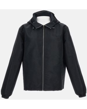 Givenchy Solid Jacket With Logo - Blue