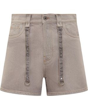 Off-White c/o Virgil Abloh Off Denim Shorts - Gray