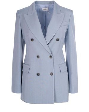 P.A.R.O.S.H. Notched Lapel Blazer - Blue