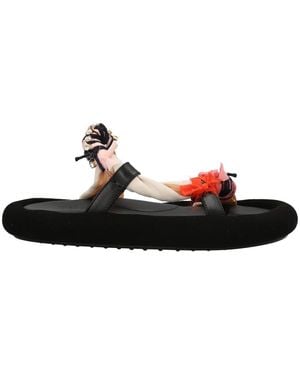 【関税込み】13 09 SR 'Zodiac' sandals $830 13 09 SR Women's White Zodiac Shearling Padded Slip-on