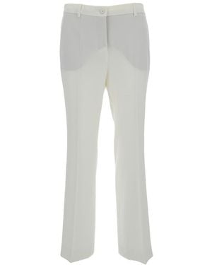 Alberto Biani Pressed-Crease Flared Pants - Gray