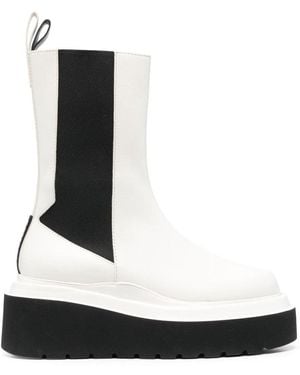 3Juin Luna Leather Ankle Boots - Black