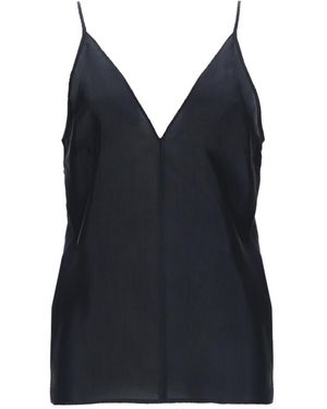 Alysi Solid V Neck Top - Black