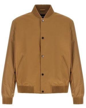 BOSS Regular Bomber Jacket - Brown