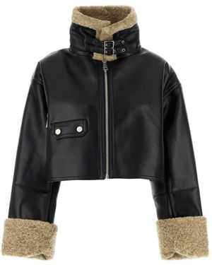 Nanushka Synthetic Leather Mikael Top in Black | Lyst