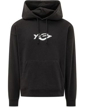 Y-3 Relaxed Logo Hoodie - Black