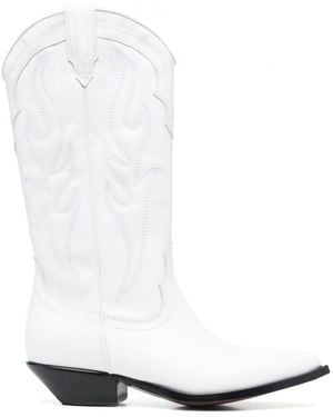 Sonora Boots Santa Fe Leather Western Boots - White