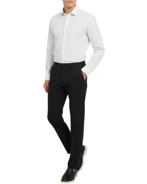 BOSS Slim Flat Front Pants - White