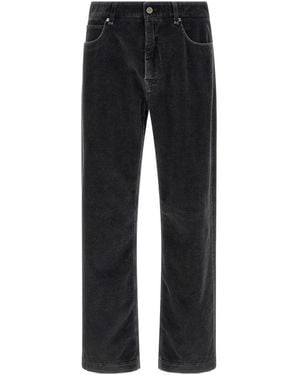 Fendi Flat Front Trousers - Black
