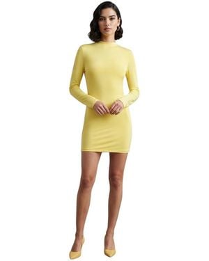 Jacquemus Boat Neck Mini Dress - Yellow