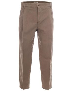 BRIGLIA Regular Flat Front Pants - Gray