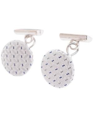 Corneliani Textured Cufflinks - White