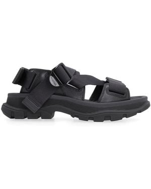 McQueen Solid Tread Sandals - Black