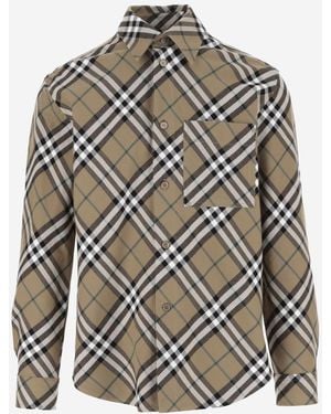 Burberry Check Pattern Shirt - Gray