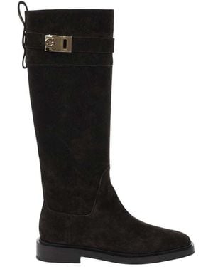 Ferragamo Dark Roly Boots - Black