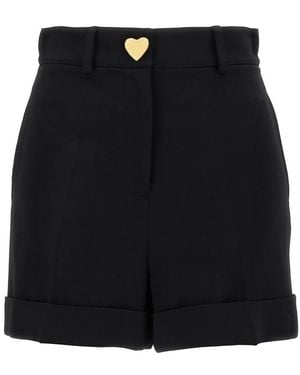 Moschino Viscose Stretch High-Waist Shorts - Black