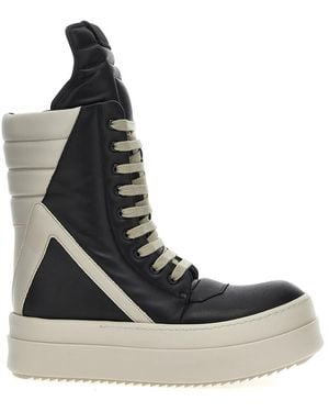 Rick Owens Lace-Up Leather Sneakers - Black