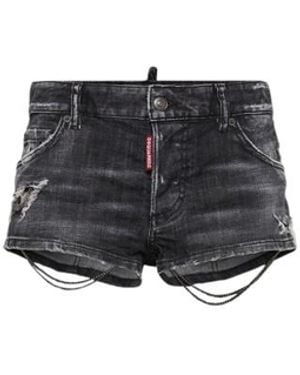 DSquared² Distressed Shorts - Black