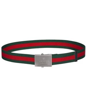 Gucci Rectangular Buckle Belt - Red