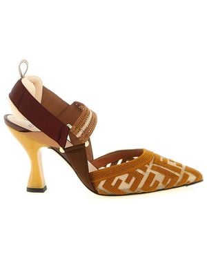 Fendi Slingback Pumps - Brown