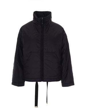 Max Mara Solid Mock Collar Jacket - Blue