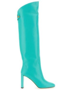Maison Skorpios Light Leather Boots - Green
