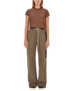 Rick Owens Solid Crew Neck T-Shirt - Brown