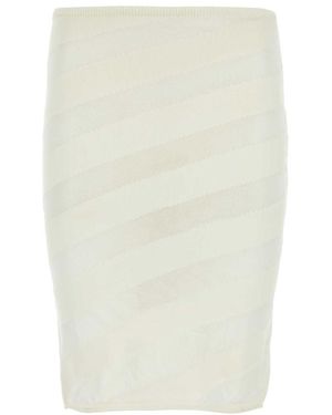 GIMAGUAS Ivory Viscose Blend Skirt - White
