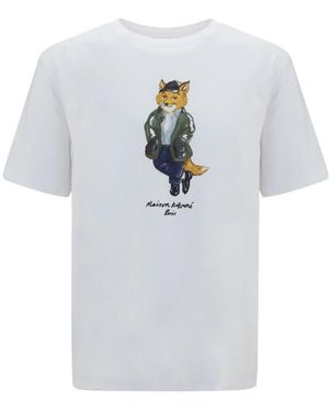 Maison Kitsuné Crew Neck T-Shirt - White