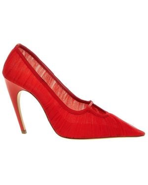 Nensi Dojaka Tulle Pumps - Red