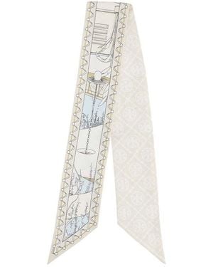 Tory Burch Printed Scarf - White