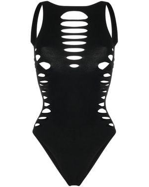 Versace Cut Out Swimwear - Black