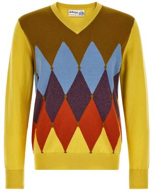 Ballantyne V Neck Sweater - Blue