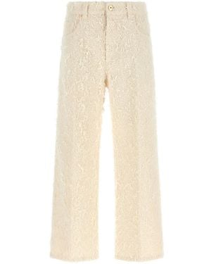 Brunello Cucinelli Straight Flat Front Pants - Natural