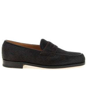 John Lobb 'Lopez Bristle Hide' Loafers - Black