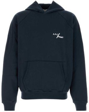 A.P.C. Logo Hoodie - Blue