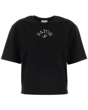 Patou Logo Collar Tshirt - Black