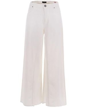 Pinko Relaxed Flat Front Pants - White