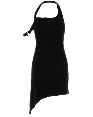 Courreges Asymmetrical Dress - Black